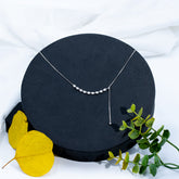 Silver Hearts Linked Pendant With Chain